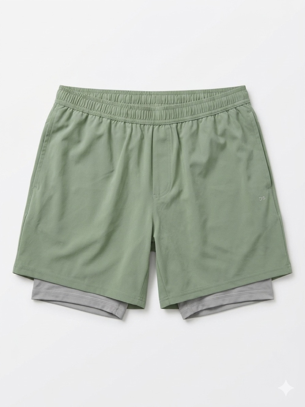 DSG Sage Green Men's 2-in-1 Training Shorts